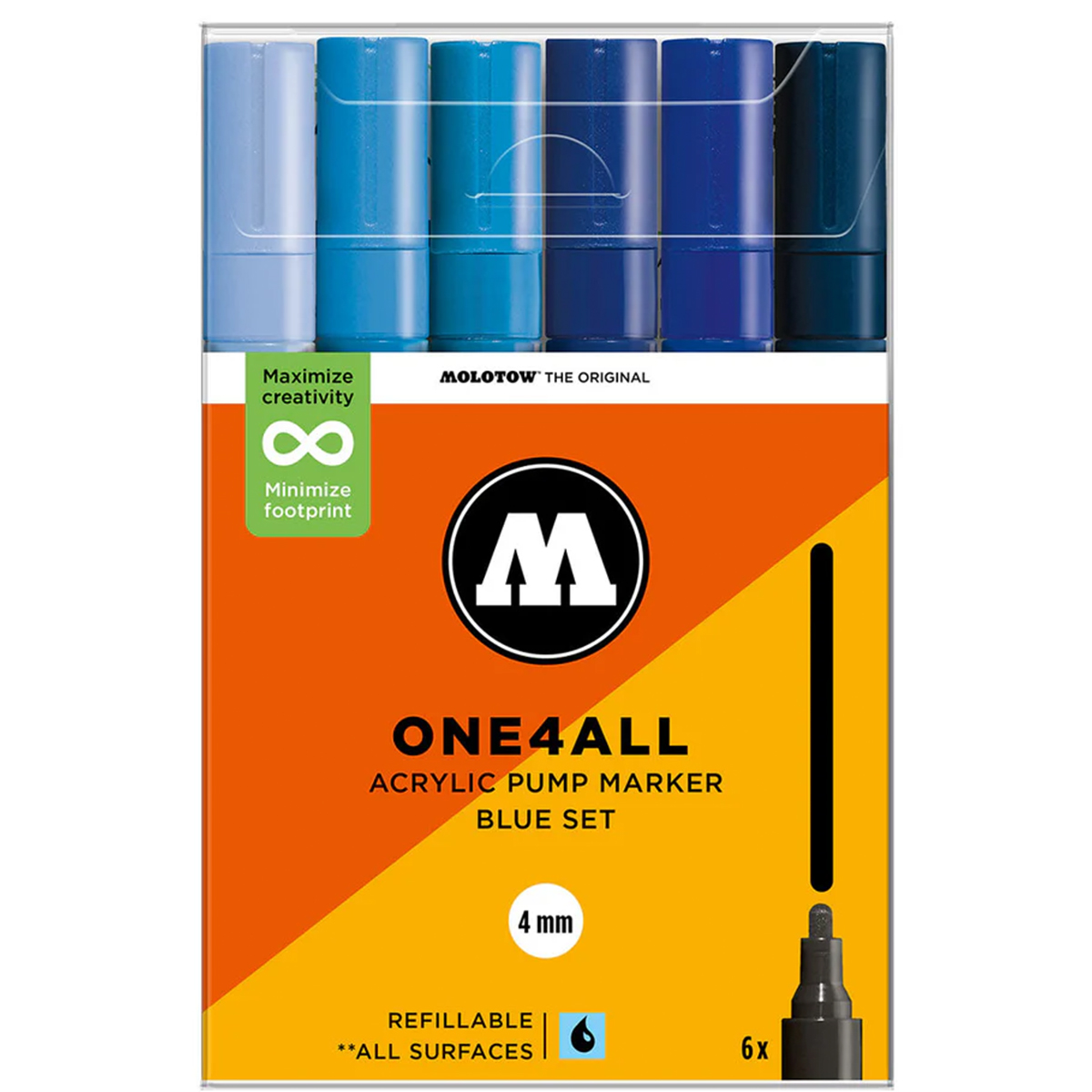 Molotow "227HS" One4all 6er Marker Set (4mm) - Blue