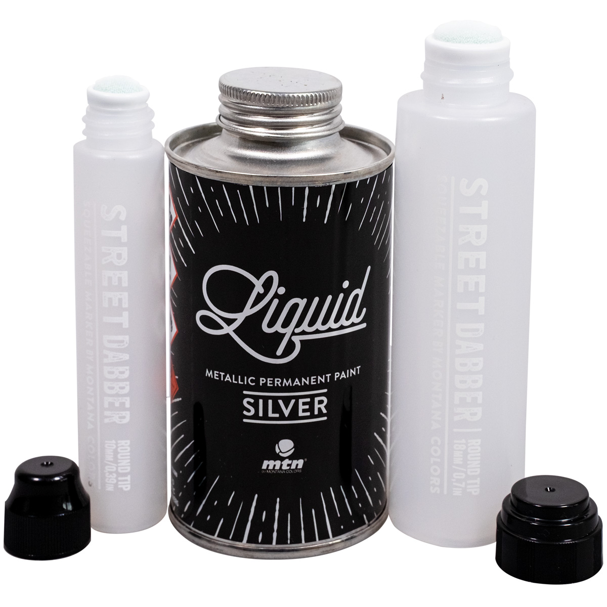 MTN Liquid (200ml) Street Dabber Set (3 Teile) - Silver