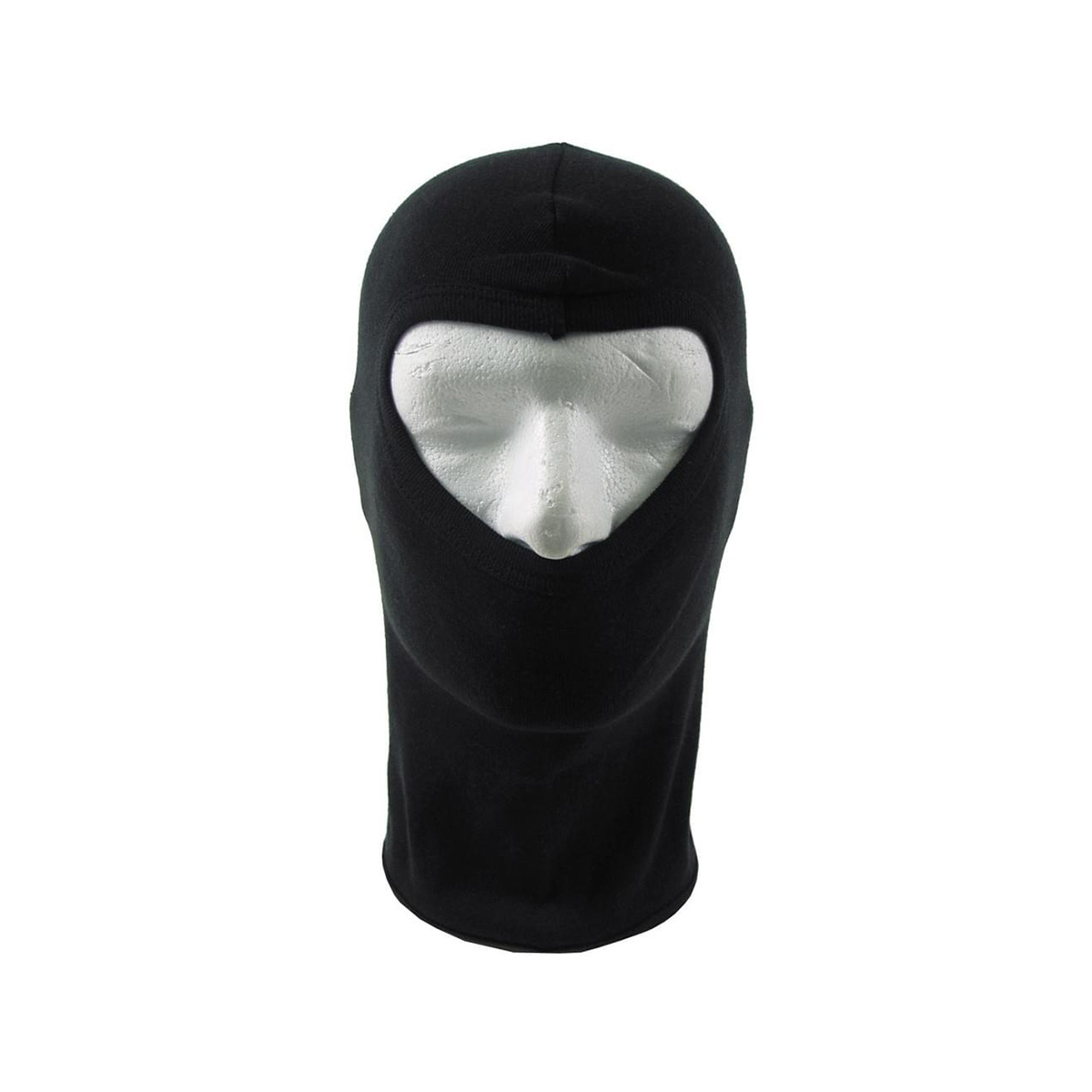 Maske "Balaclava - 1 Loch (dünn)" Baumwolle - Black