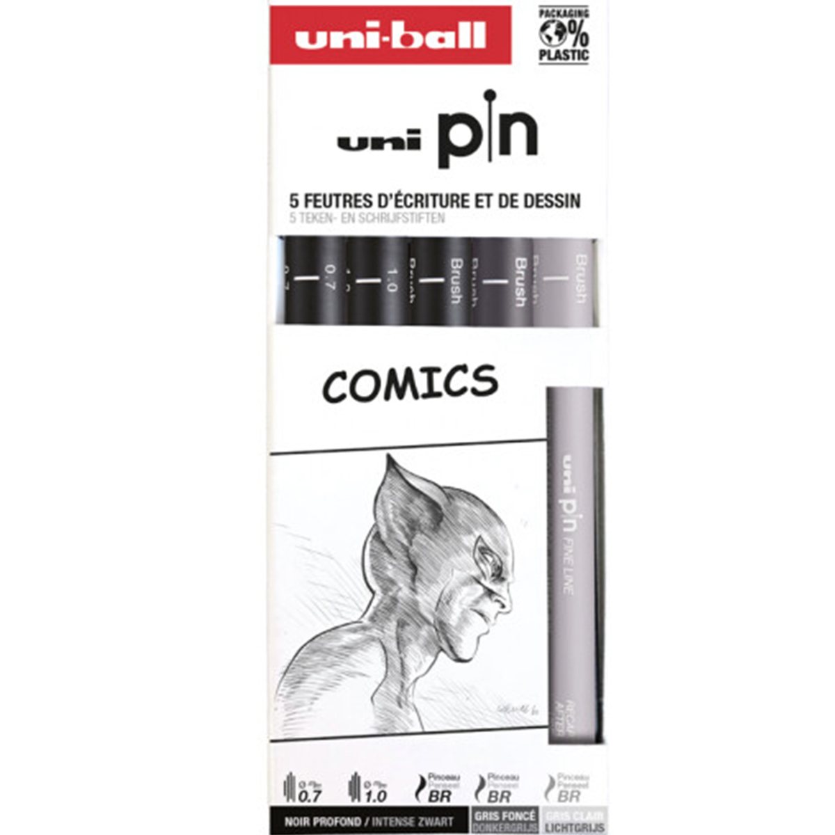Uni-Ball "Comics Finelinerset Uni PIN" 5er Set