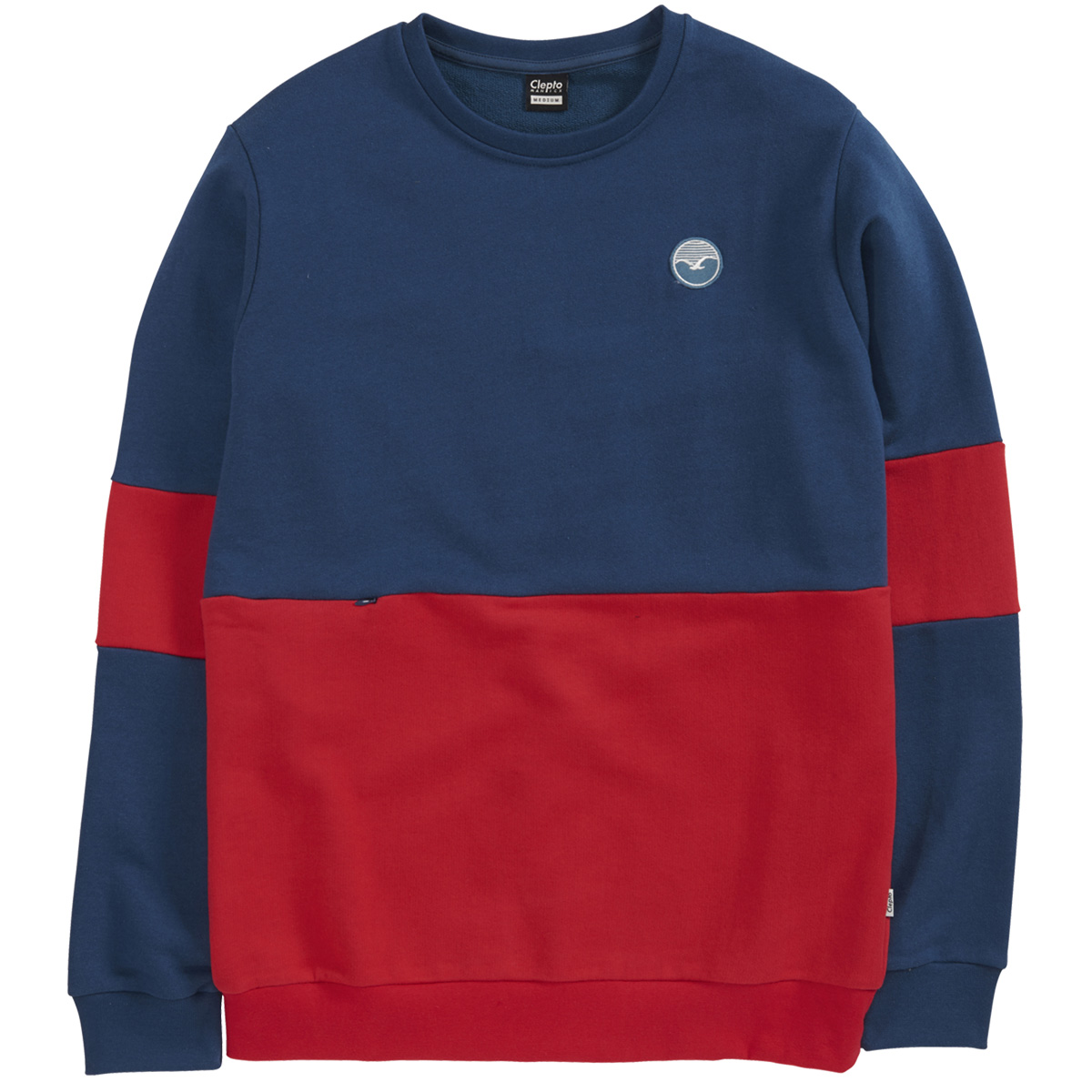 Cleptomanicx Sweater "Fifty - Fifty Patch" MJ Blue