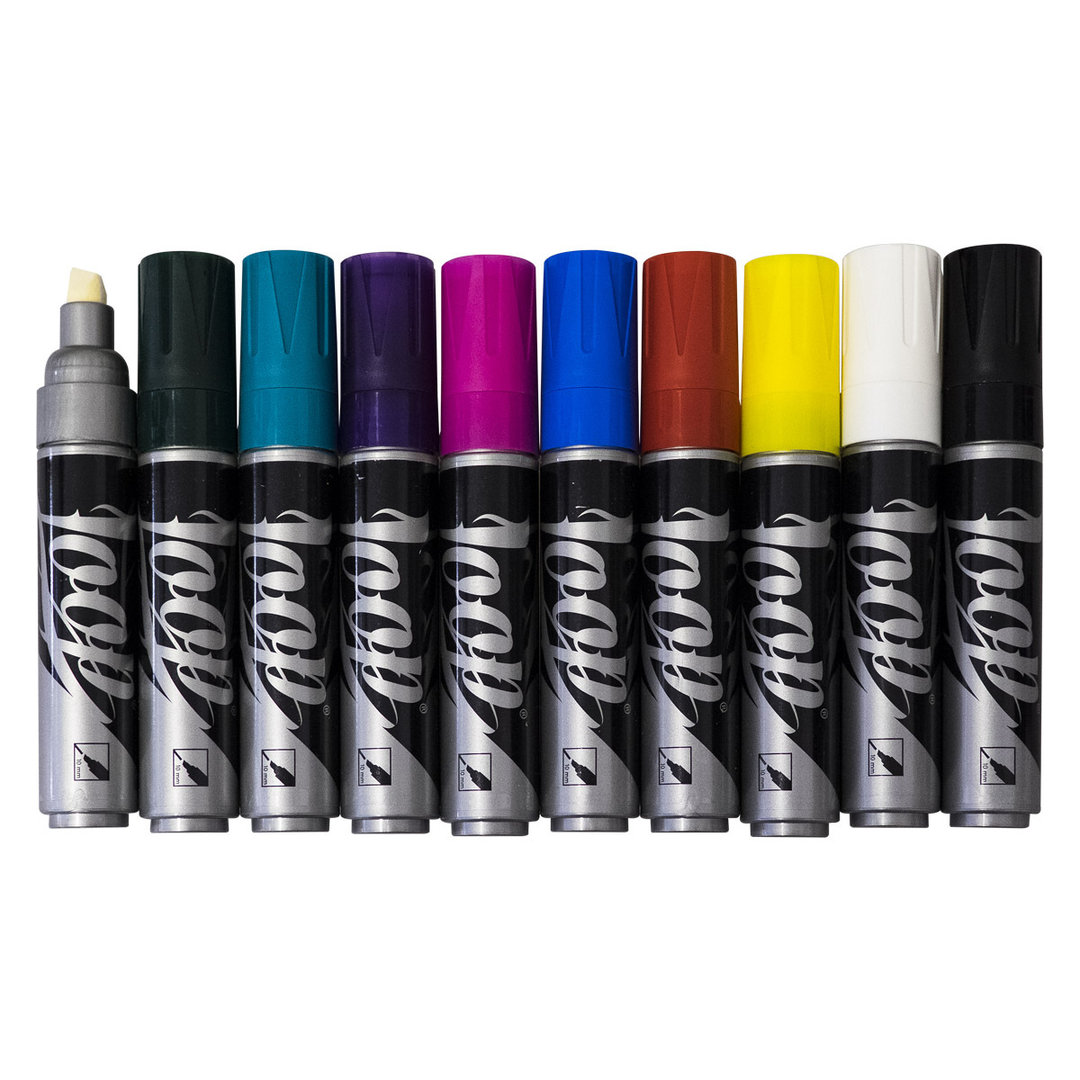 Loop "Water Based Marker 10er Set" (10mm) - Strong Colors