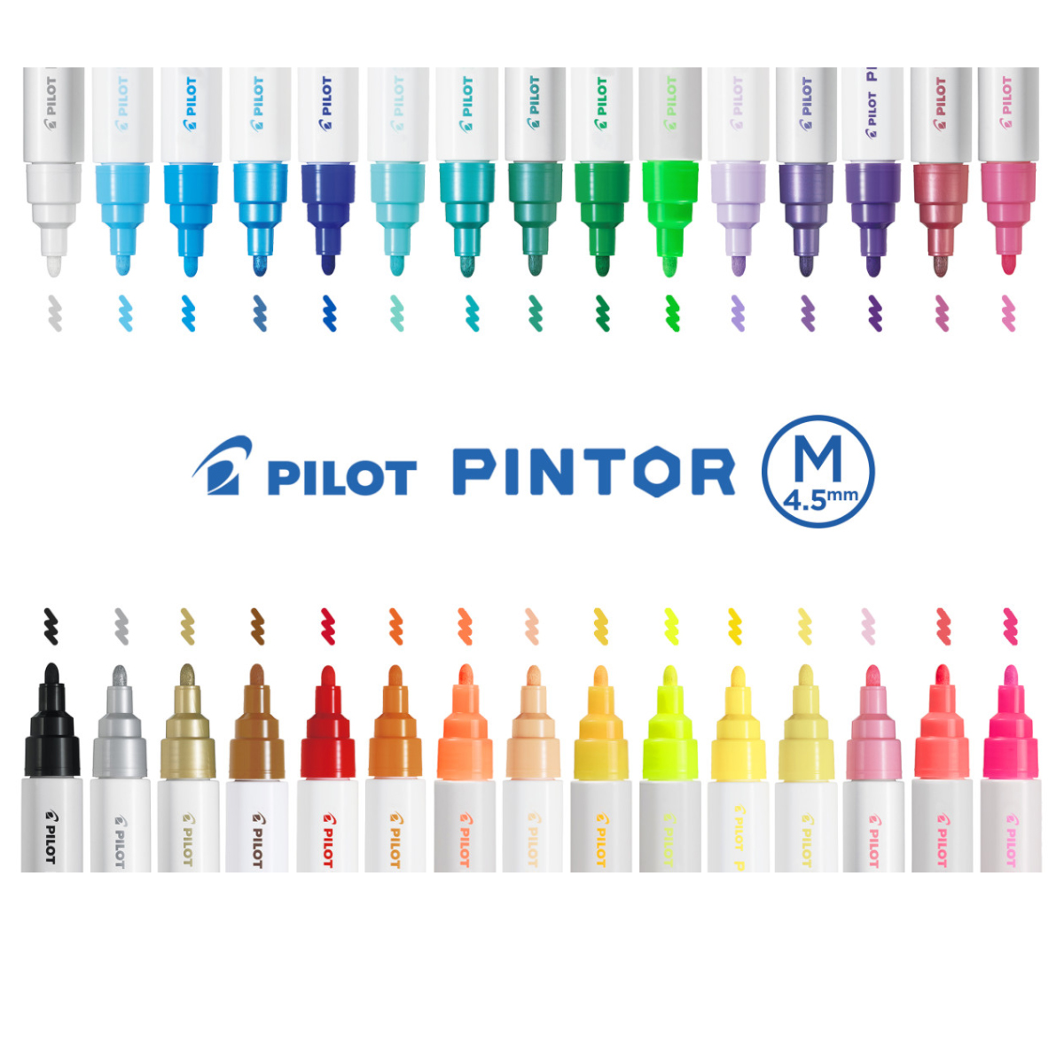 Pilot "Pigmentmarker Pintor 6er Set Medium" (1,4mm) Neon