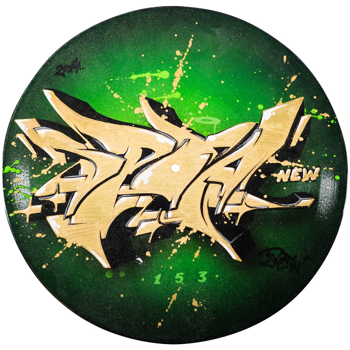 "Spoare153 - Schallplatte 2014 (Original)" 30x30cm