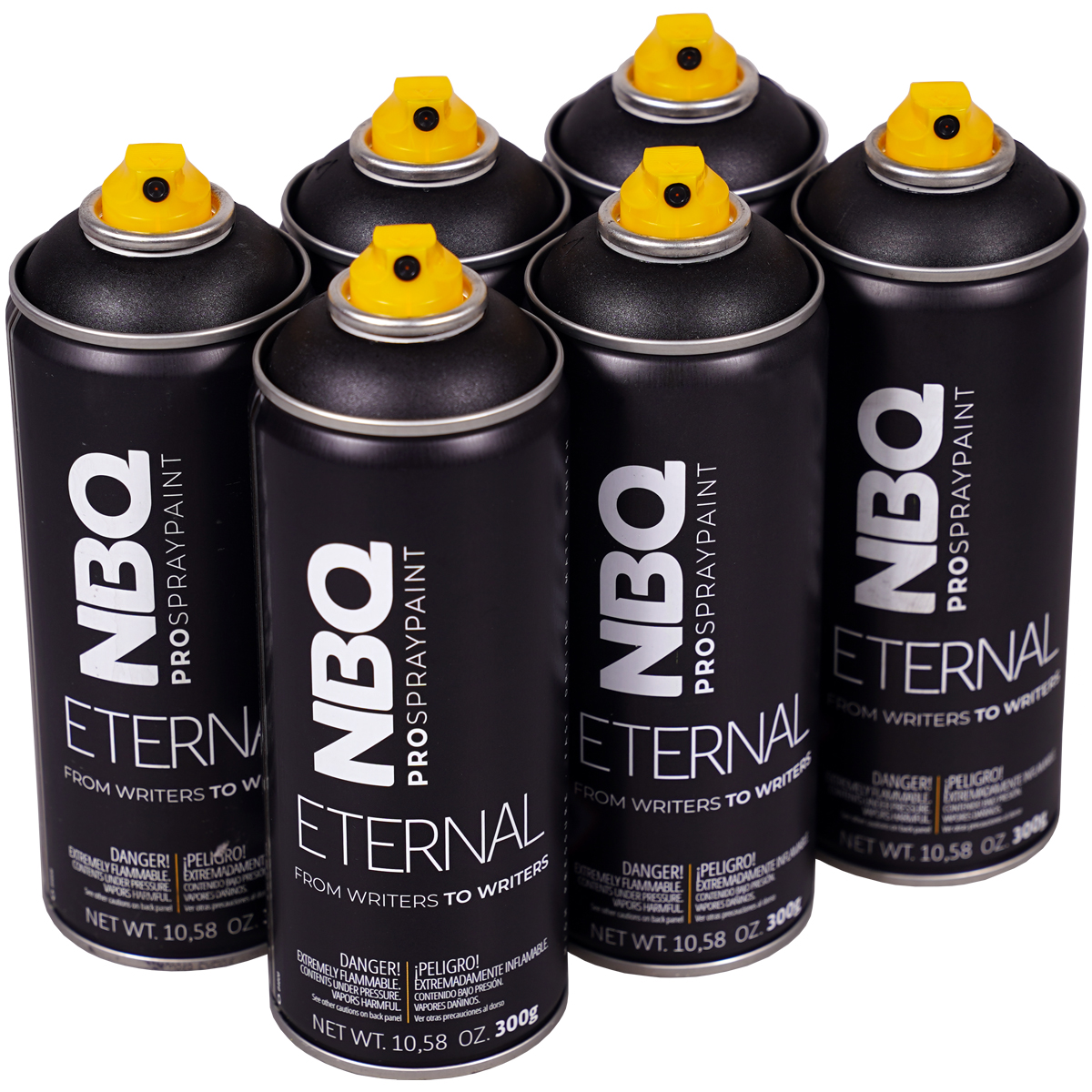 NBQ "Eternal" Sixpack Silver Killer Black (6x400ml)
