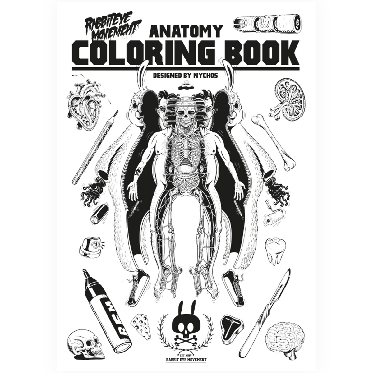Ausmalbuch "NYCHOS" Anatomy Coloring Book