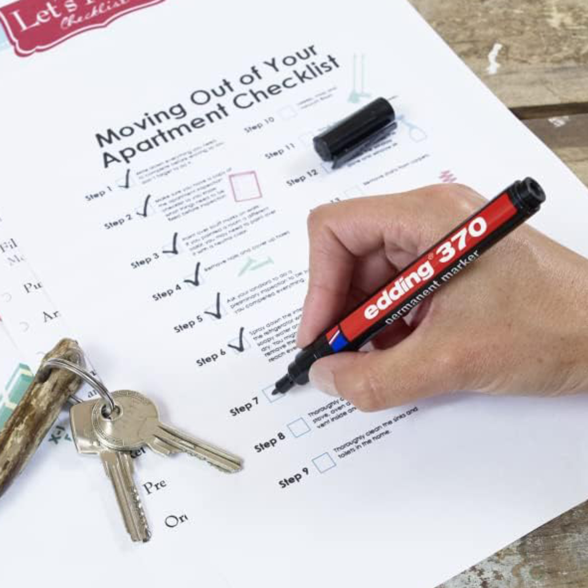 Edding "370" Permanent Marker - Black (1mm)