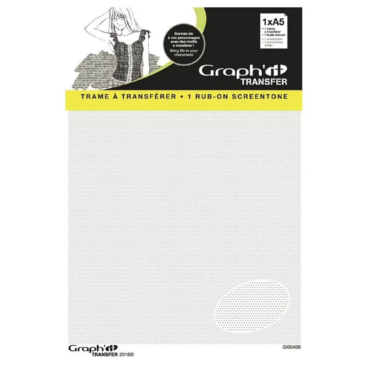 Graph´It "Transfer A5 - rub on screentone" - Design7