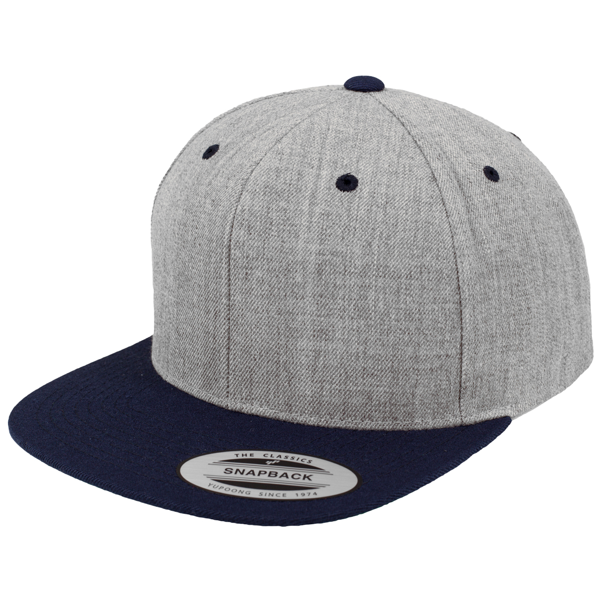 Flexfit "Classic Snapback 2-Tone" - Heather/Navy