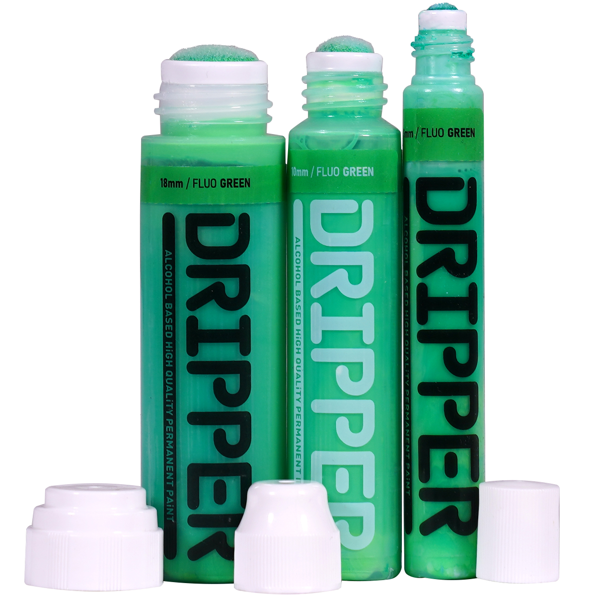 Dope "Dripper Paint Squeeze Marker 3er Set" (5/10/18mm) Neon Green