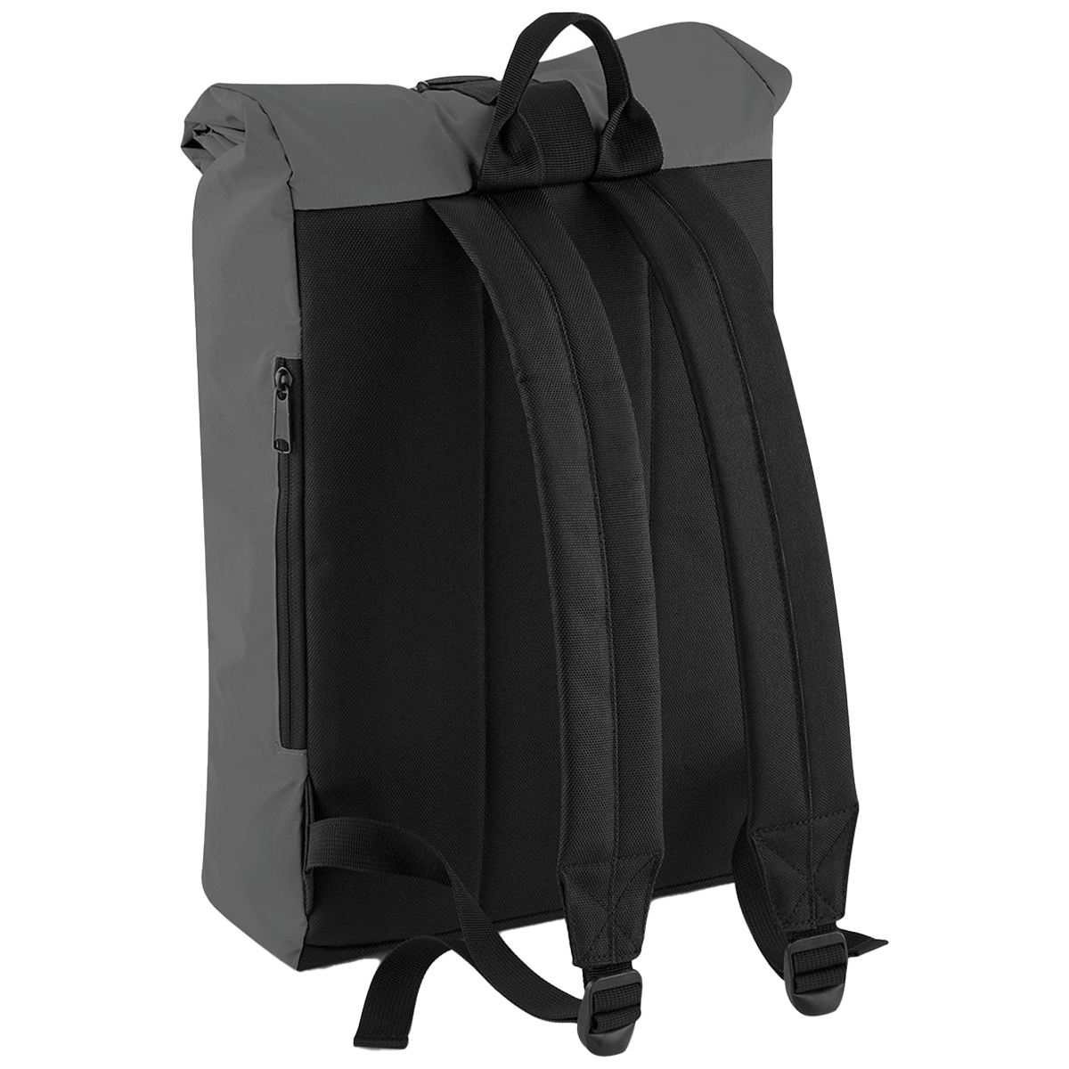 Ruck3 BagBase BG138 "Reflective Roll-Top Backpack" Black Reflective