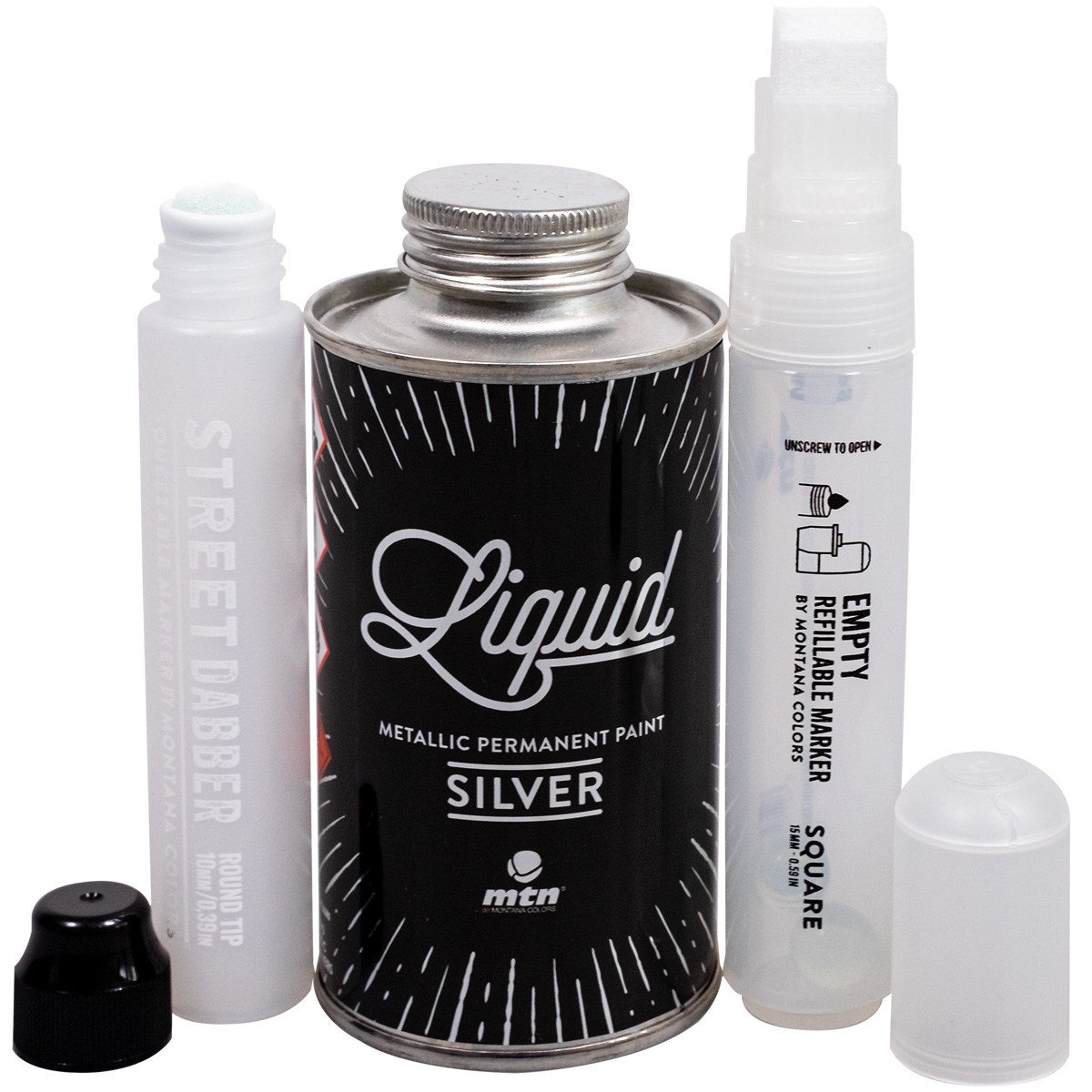 MTN Liquid (200ml) inkl. 2 Empty Marker - Silver