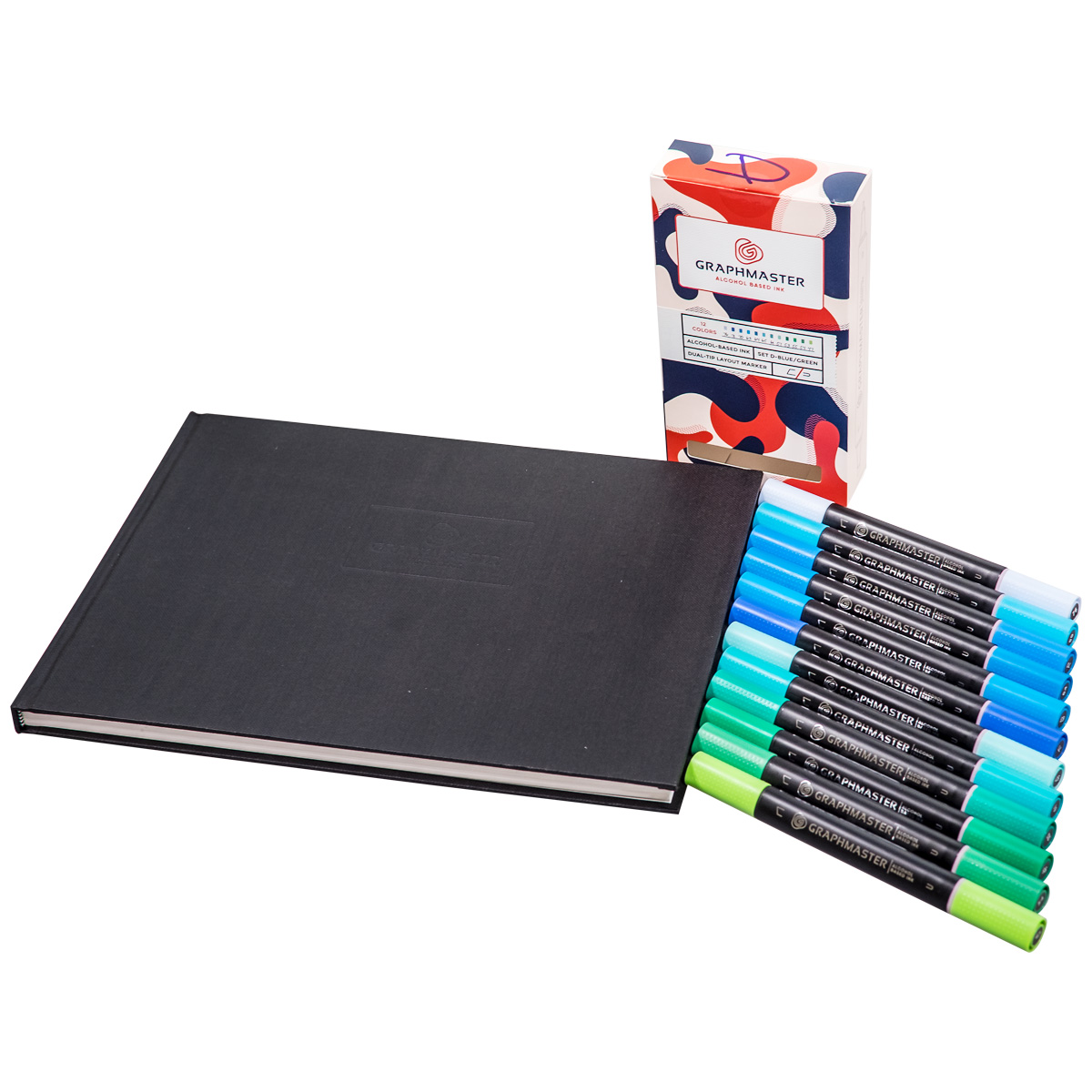Graphmaster "Twin 12er Set D inkl. A4 Blackbook"