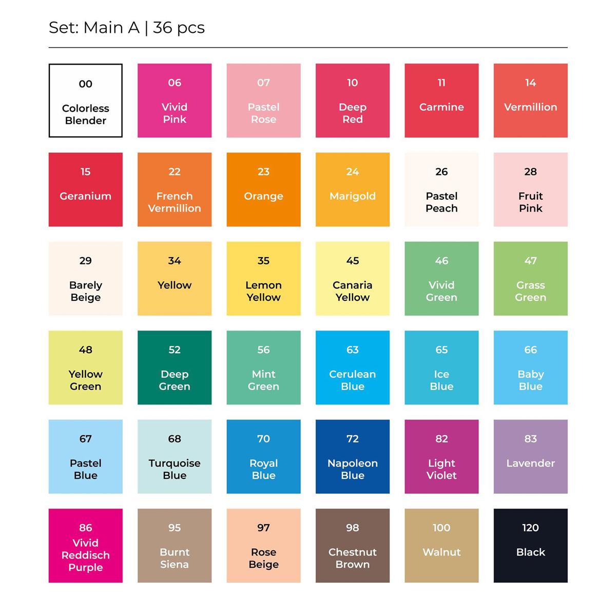 Toki "Grafikmarker 36er Set" - Main A