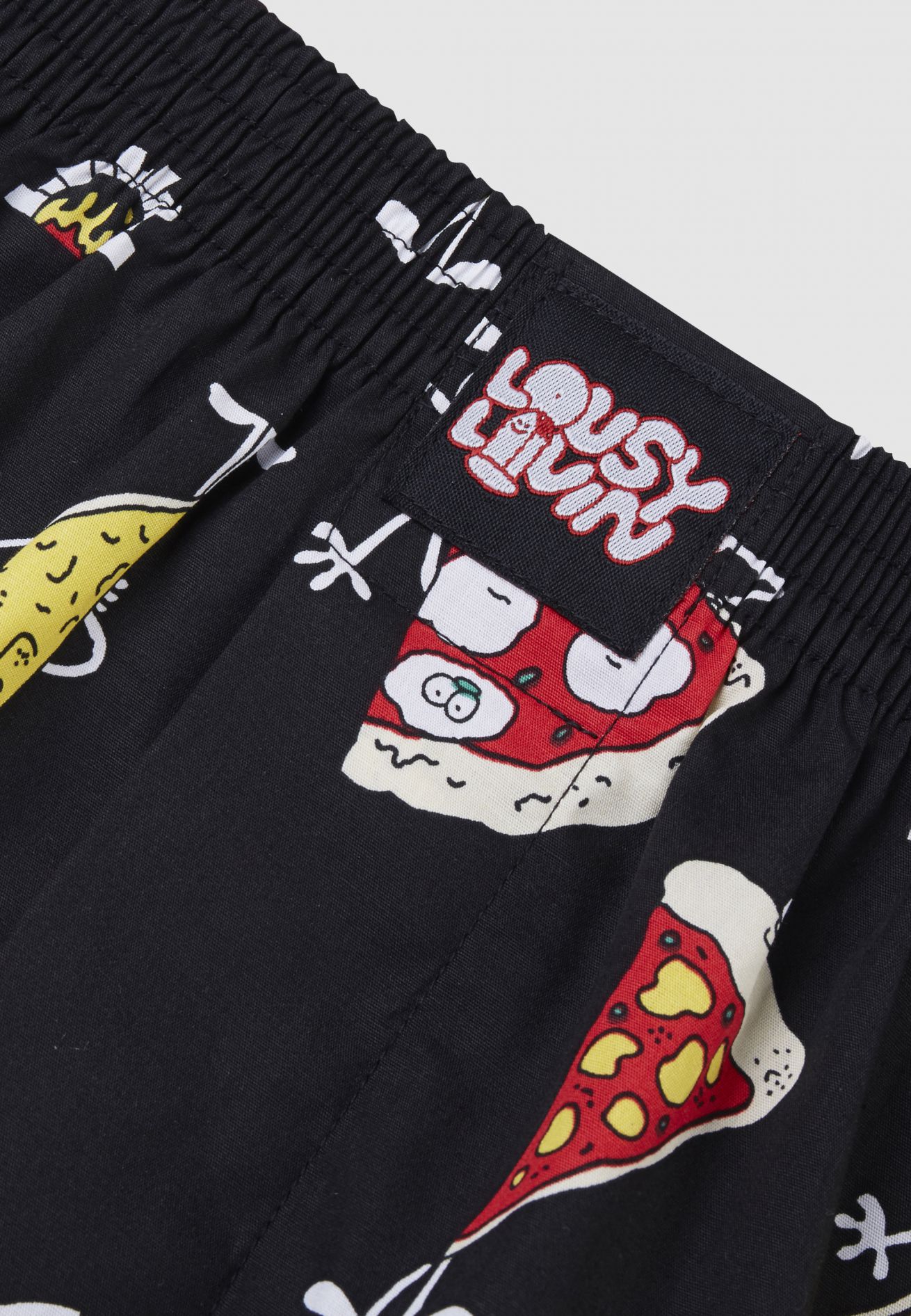 Lousy Livin Boxershorts "Pizza" Black