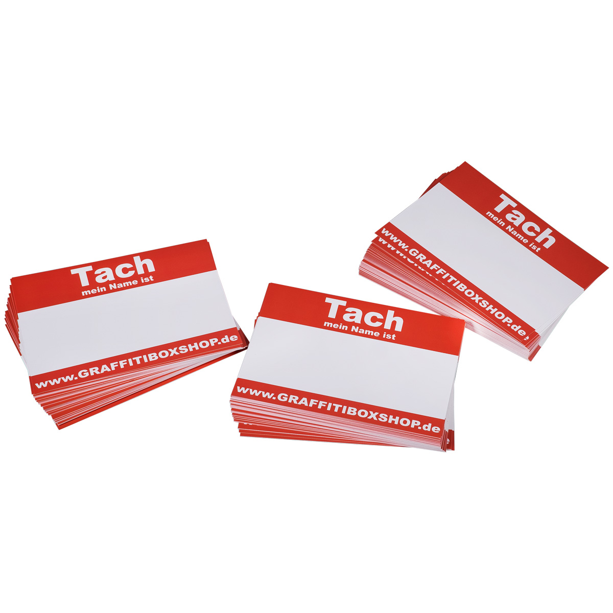 Graffitibox Stickerpack "Tach mein Name ist.." 150er Pack (10x15cm)