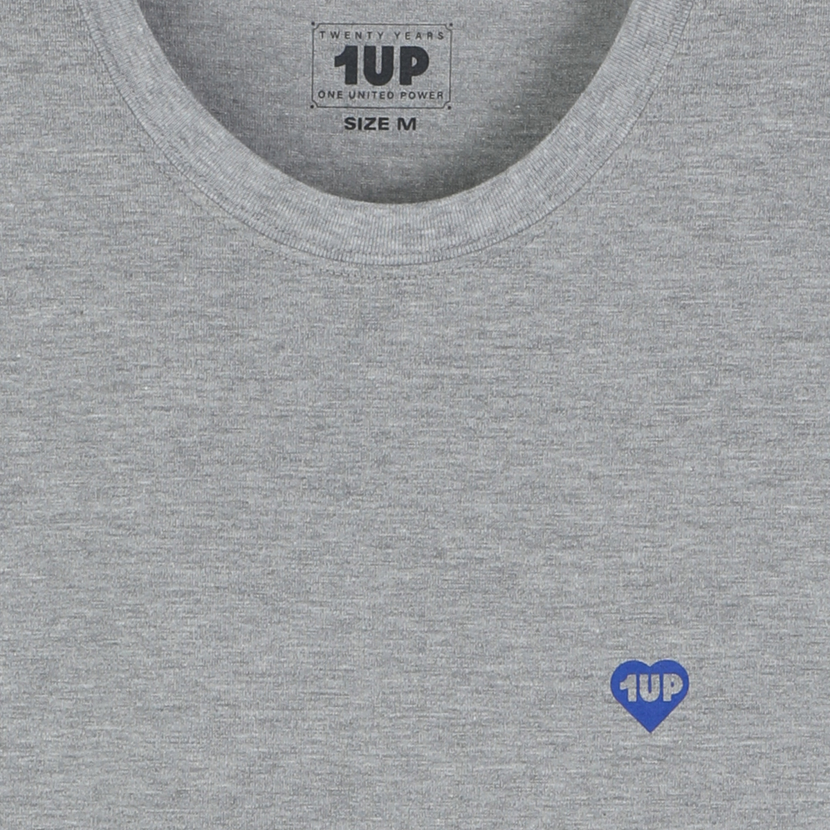 1UP T-Shirt "Heart" Grey Heather