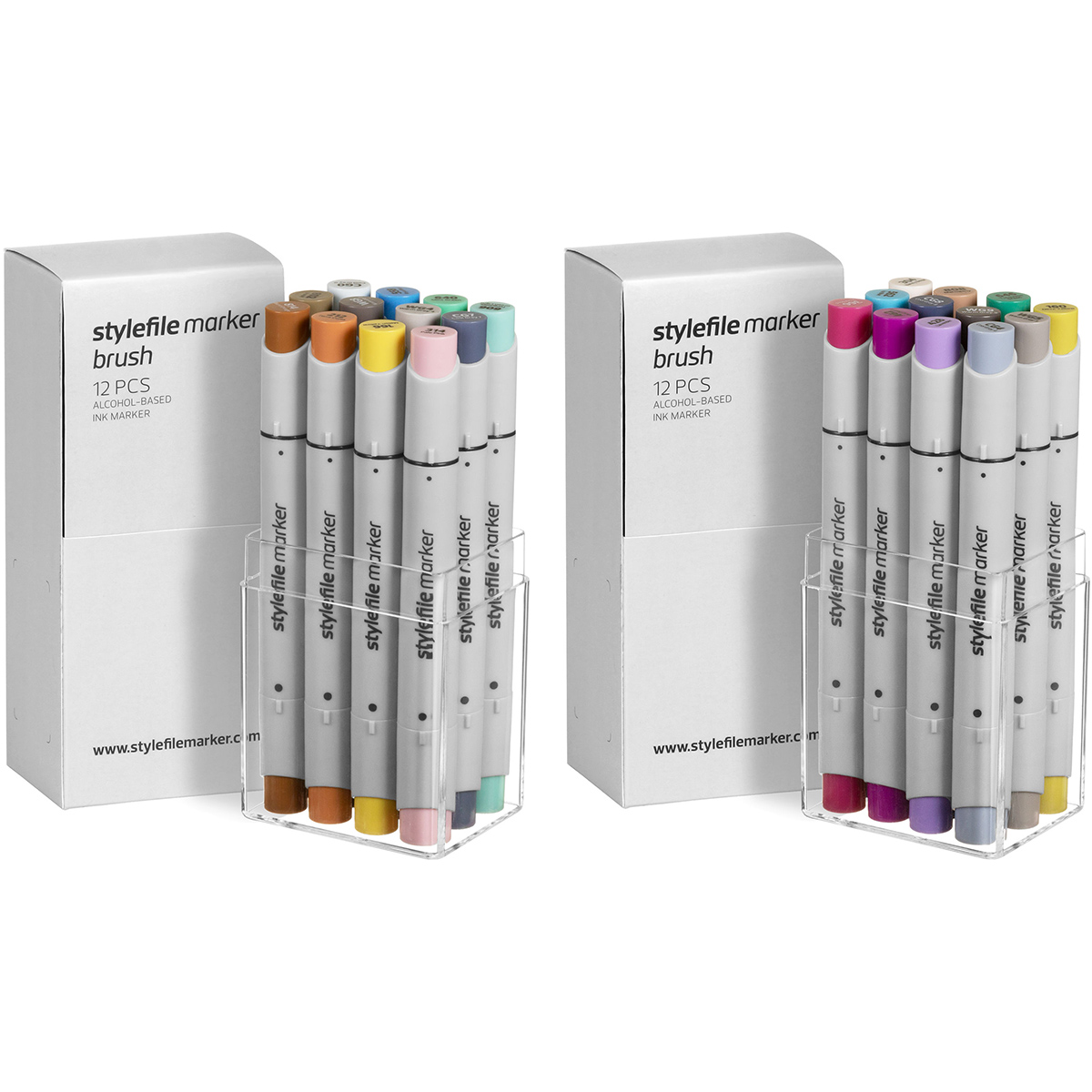 Stylefile Brush Twin Marker "Double 12er Set" Multi 13 & 14