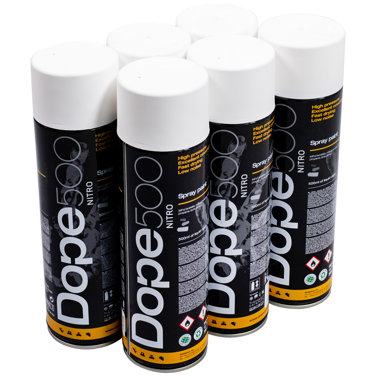 Dope "Nitro Paint One Color Sixpack" - White (6x500ml)