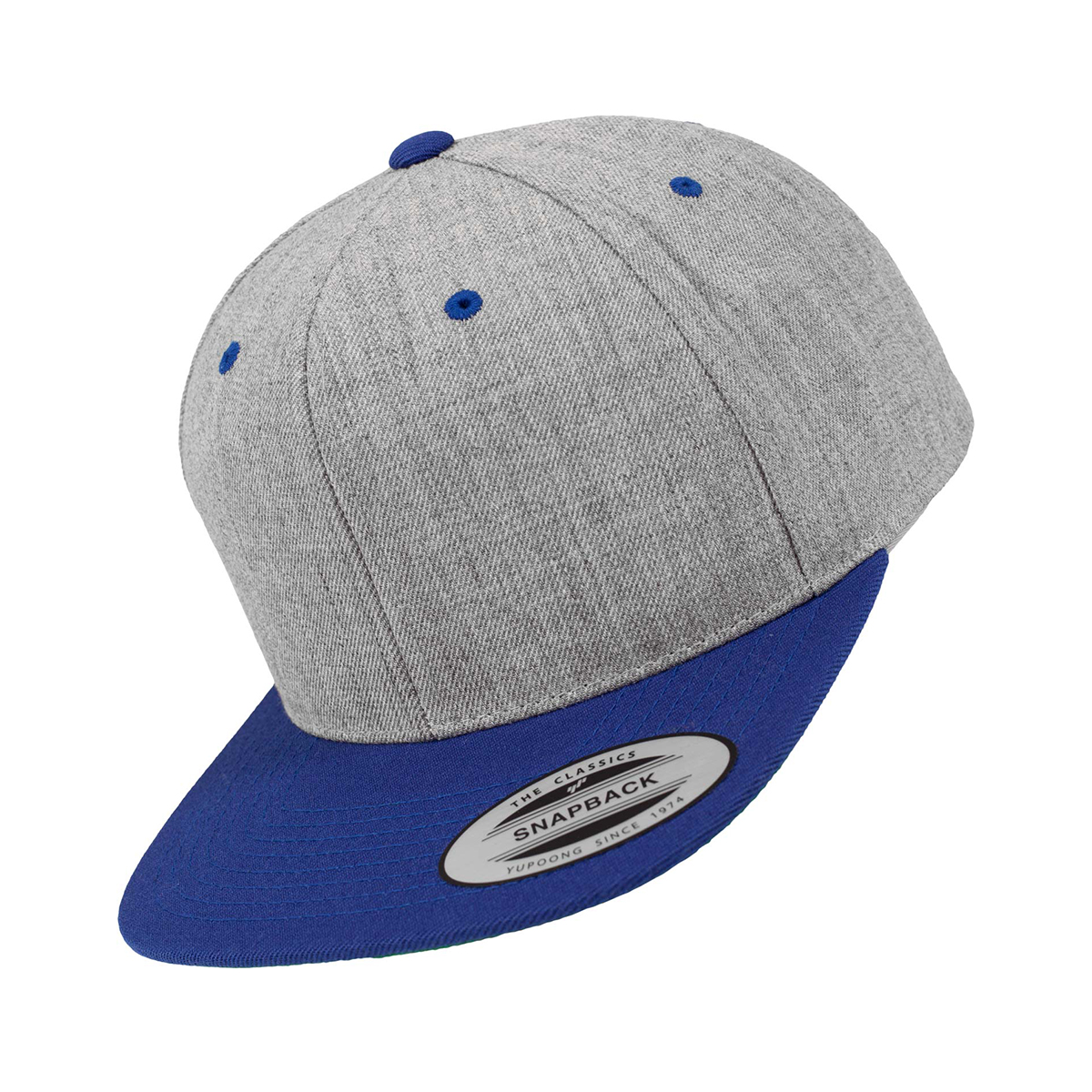 Flexfit "Classic Two Tones Snapback Cap" Heather Grey/Royal