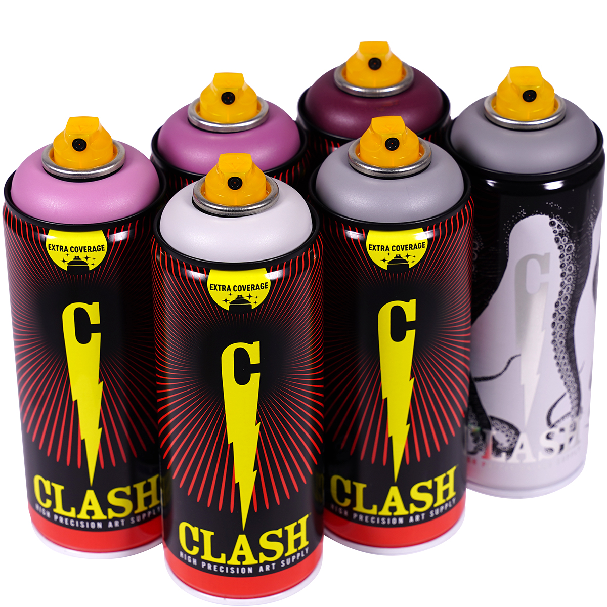 Clash "Paint Multi Color Sixpack Aubergine Rock Tones" (6x400ml)