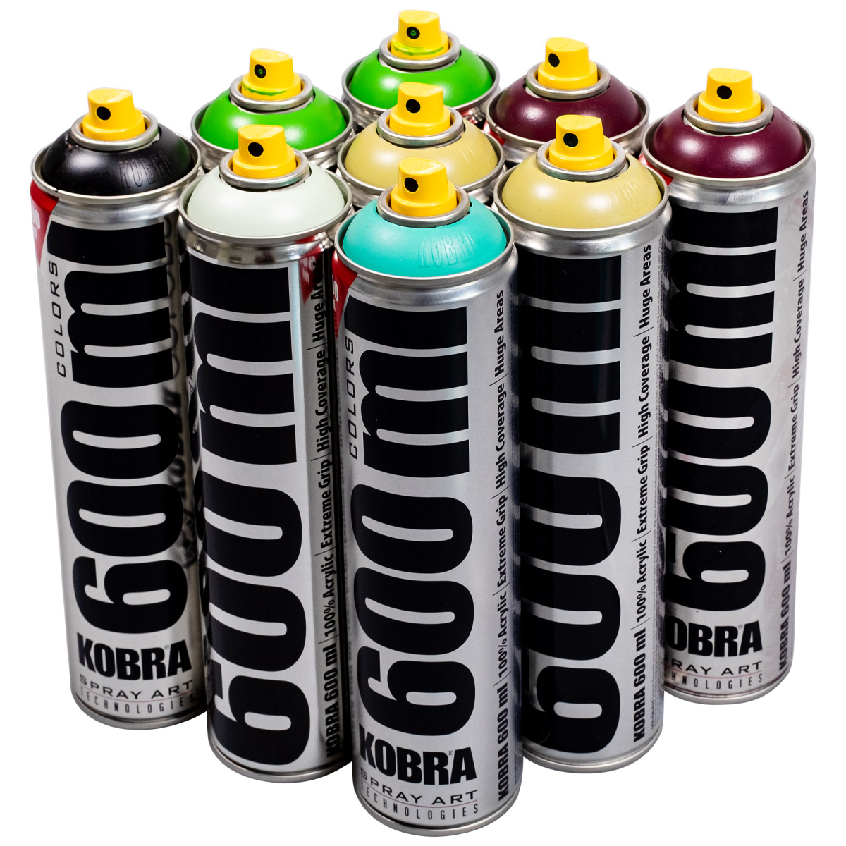 Kobra "Big Paint 9er Set - Jungle Tones" (9x600ml)