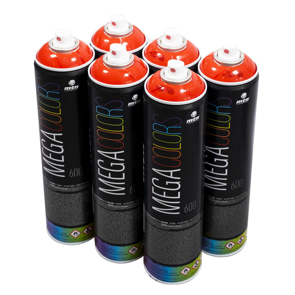 MTN "Mega Colors - One Color Sixpack - Red R-3020" (6x600ml)