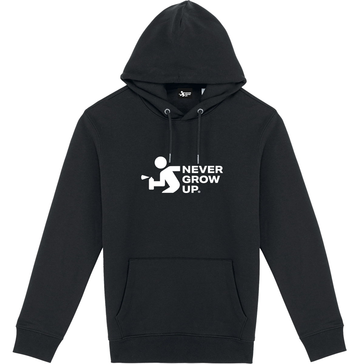 NGU Hoodie "Never Grow Up Logo" Black