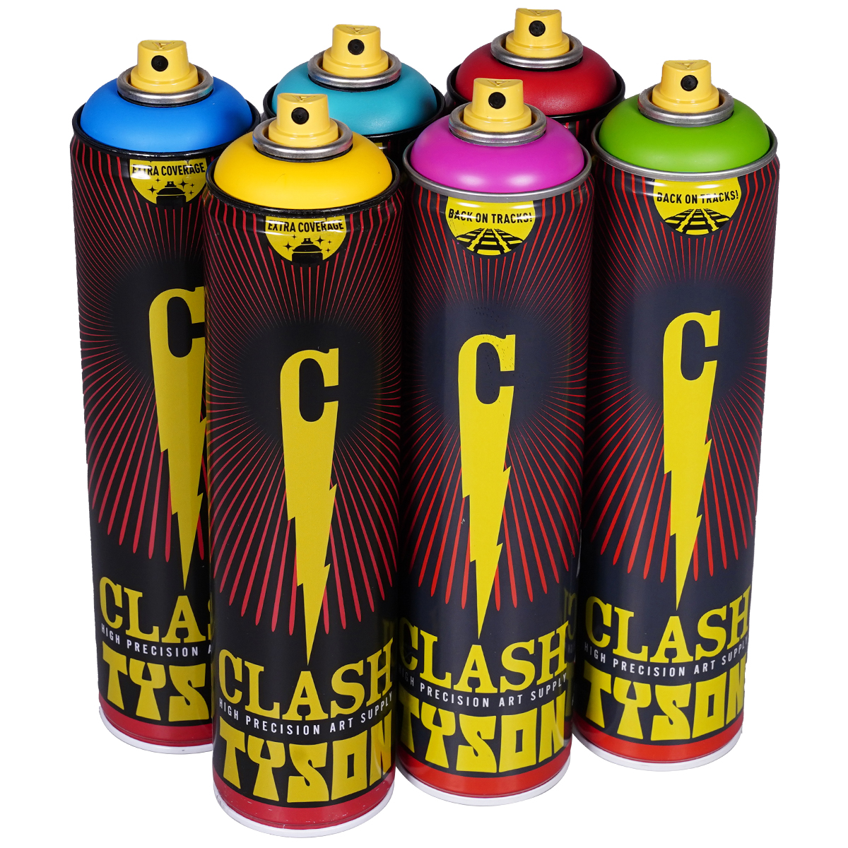 Clash Paint "Tyson Sixpack - Rainbow Six Colors" (6x600ml)