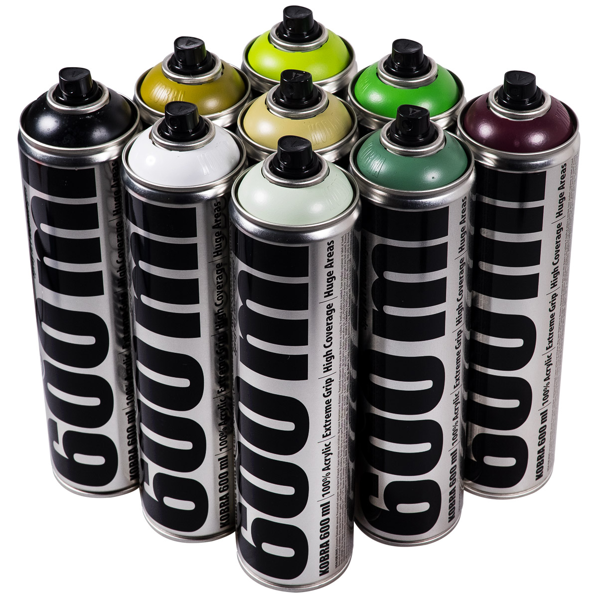 Kobra "Big Paint 9er Set - Green" (9x600ml)
