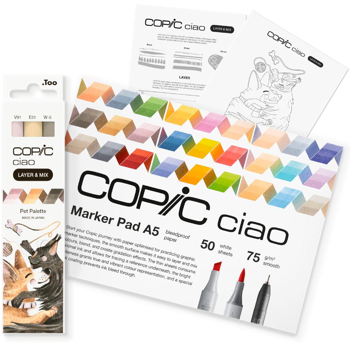 Copic "Ciao Layer & Mix 2D Starter 6er Set" Pet