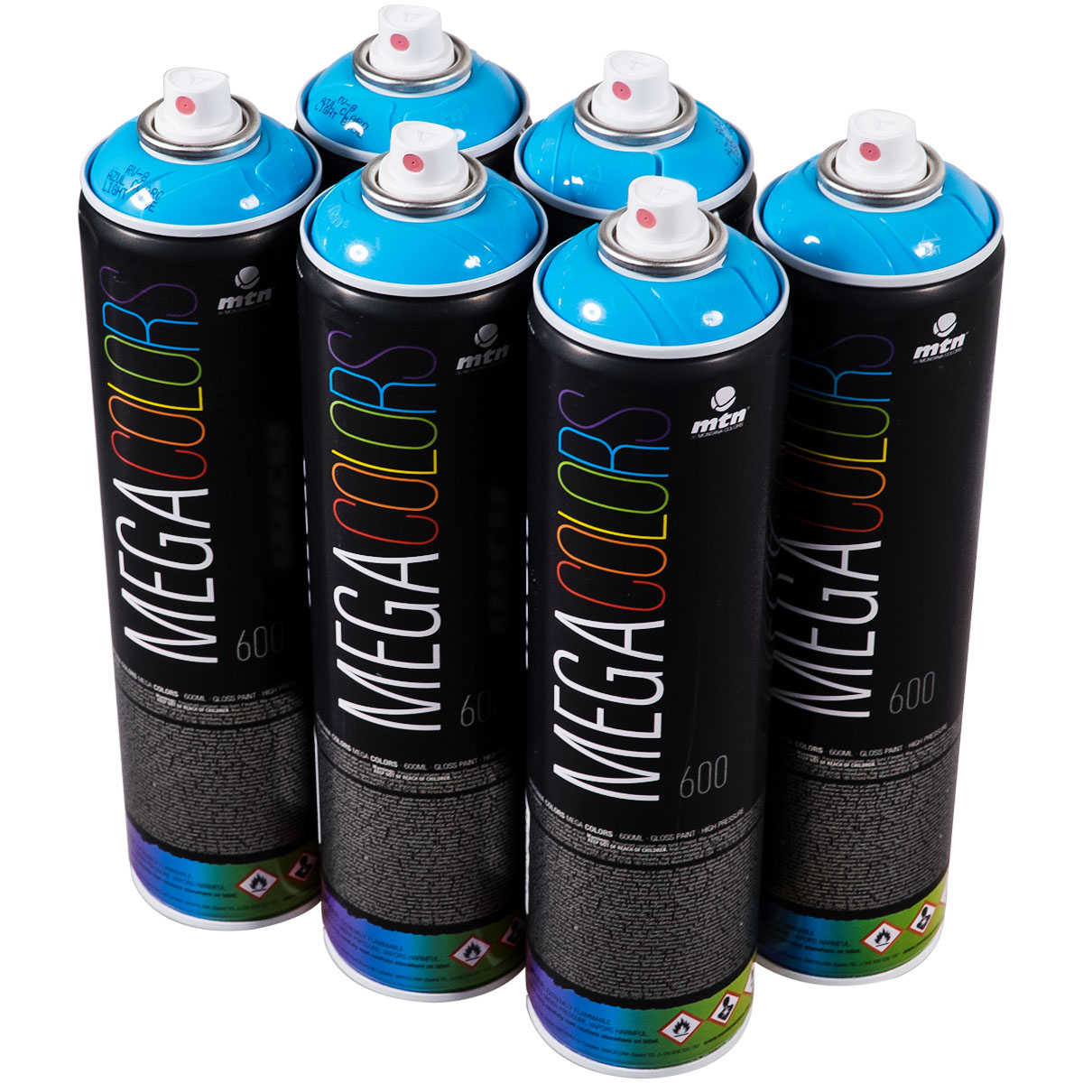 MTN "Mega Colors - One Color Sixpack - Light Blue RV-8" (6x600ml)