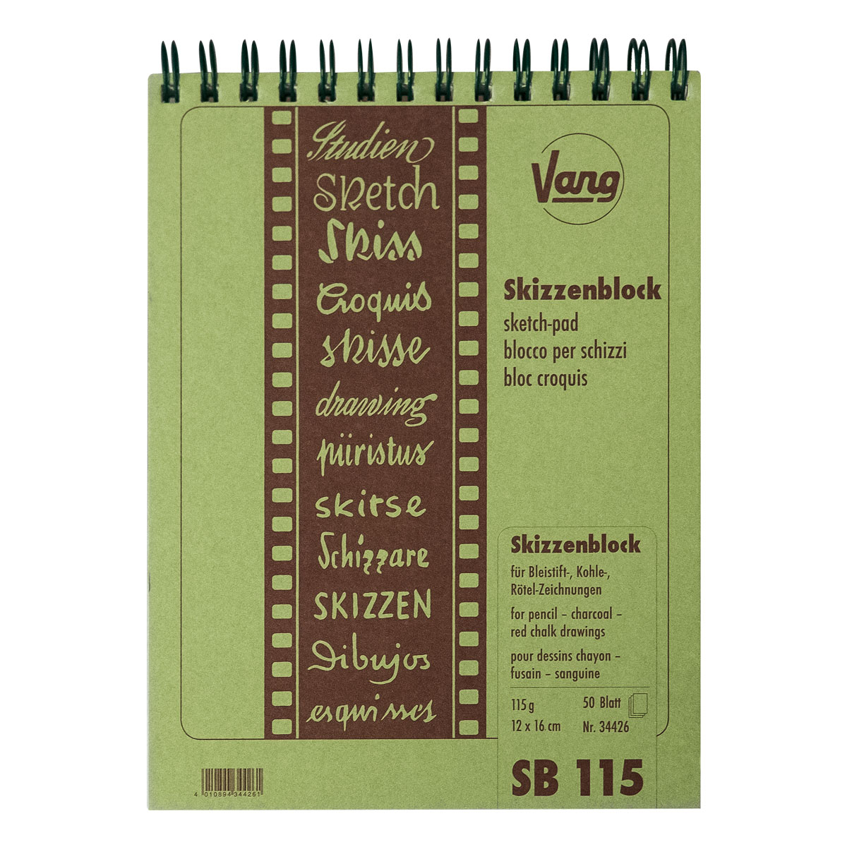 Vang "Spiral Skizzenblock" (12x16cm) 115g/m² - Weiß