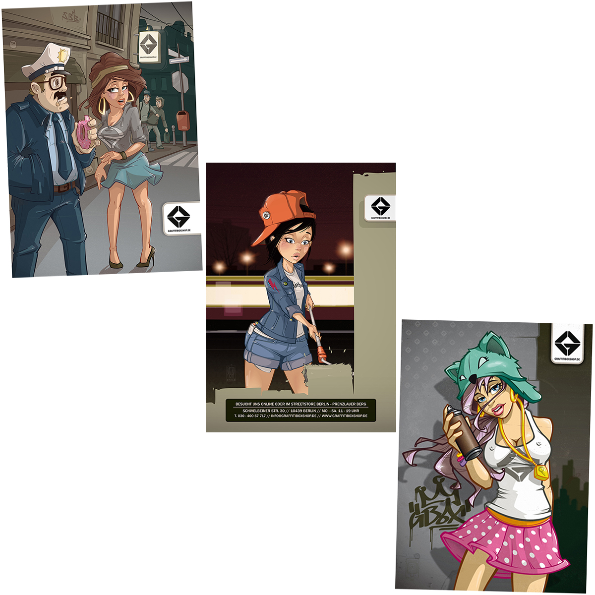 Graffitibox "3er Posterset #6" DIN A1 (gerollt)