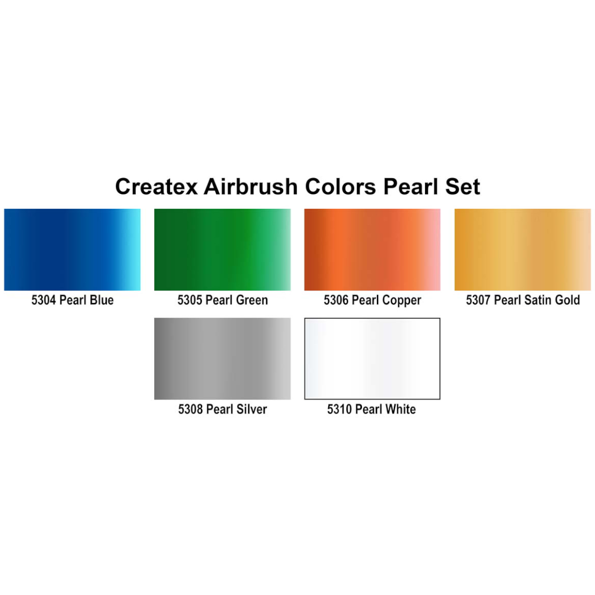 Createx "Airbrush Colors - W5804-00 Pearlized Airbrush Set" (6x60ml)
