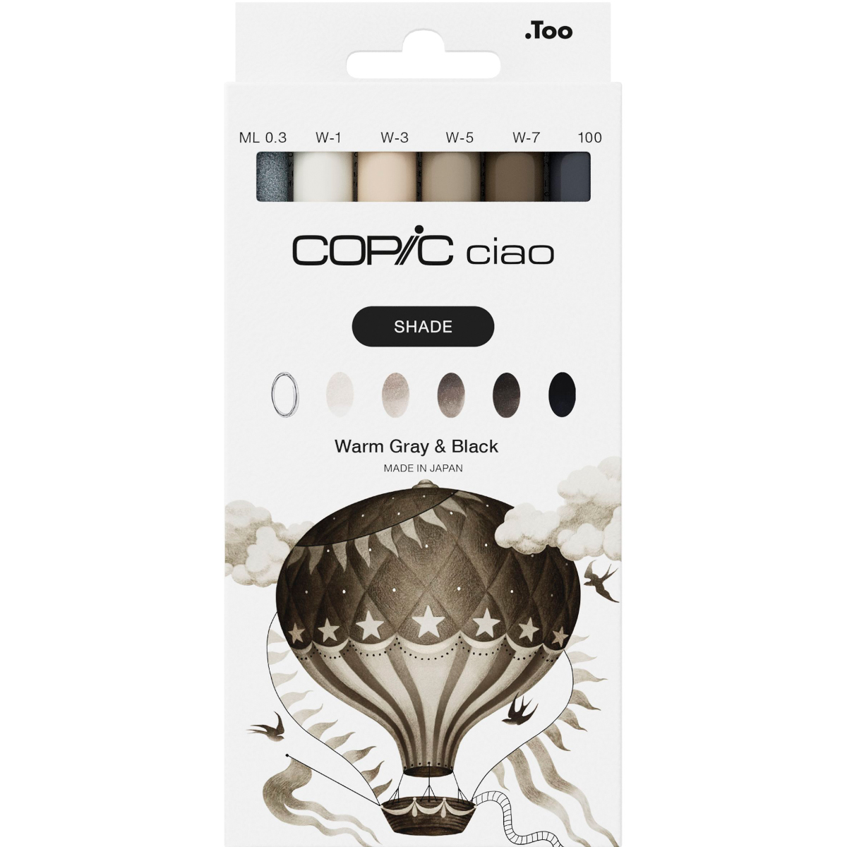 Copic "Ciao SHADE 6er Set" Warm Gray & Black