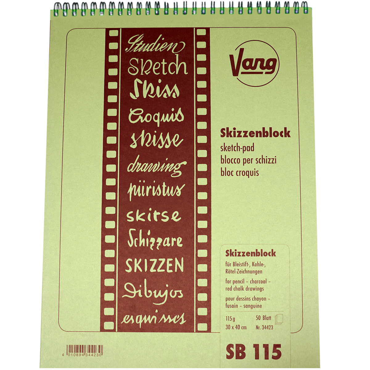 Vang "Spiral Skizzenblock" (30x40cm) 115g/m² - Weiß