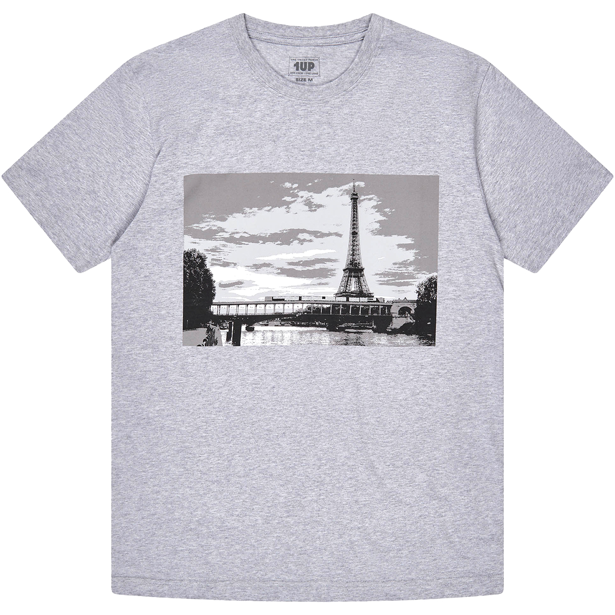 1UP T-Shirt "Gang Paris" Heather Grey