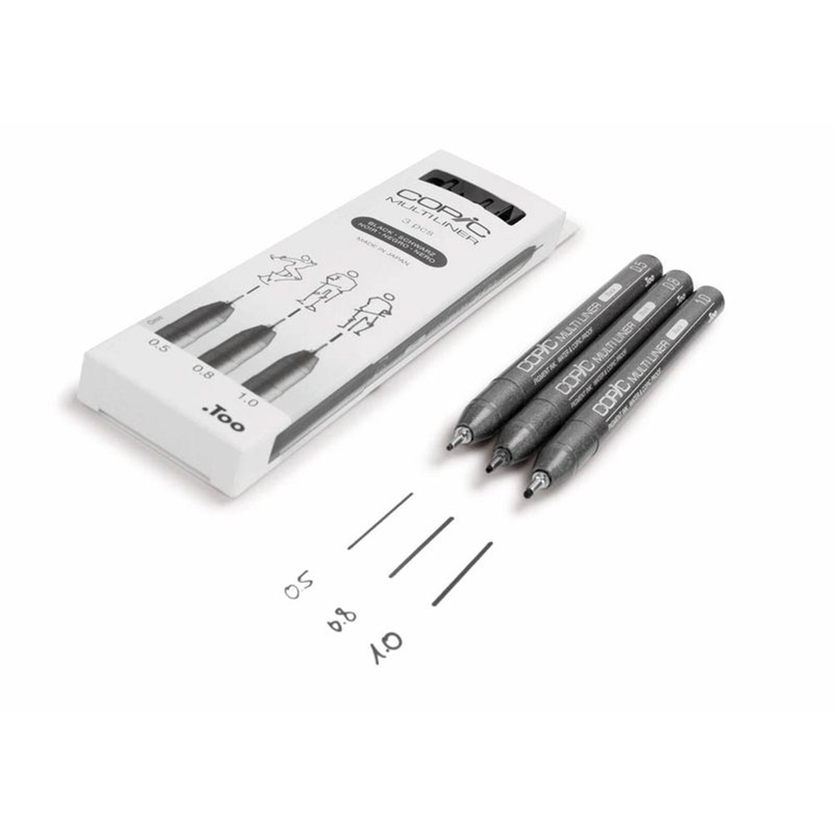 Copic "COPIC® Multiliner schwarz" 3er Set (0,5mm - 0,8mm - 1,0mm)