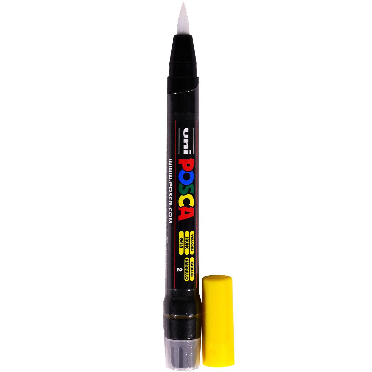 Uni Posca "PCF-350" Brush Marker (1-10mm) Yellow
