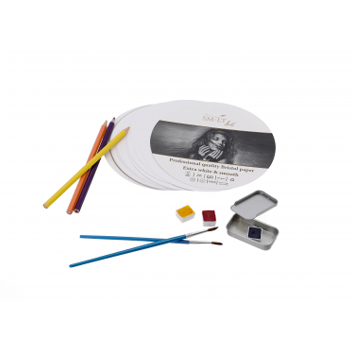 SMLT Art "Bristol Paper Round" 16cm Extra White & Smooth - 20 Blatt (308g)