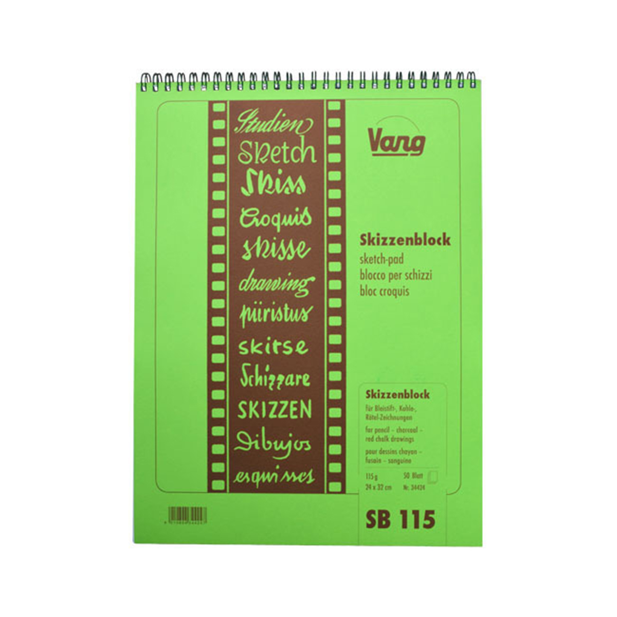 Vang "Spiral Skizzenblock" (24x32cm)  115g/m² - Weiß