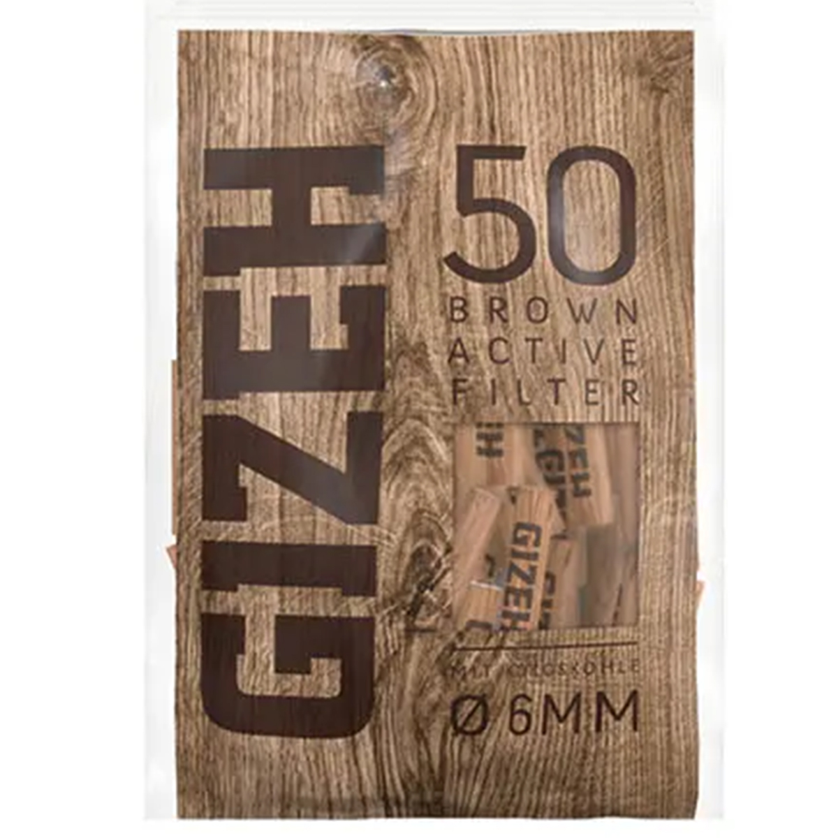 Gizeh Aktivkohlefilter "Active Filter 50er Pack" Brown (6mm)