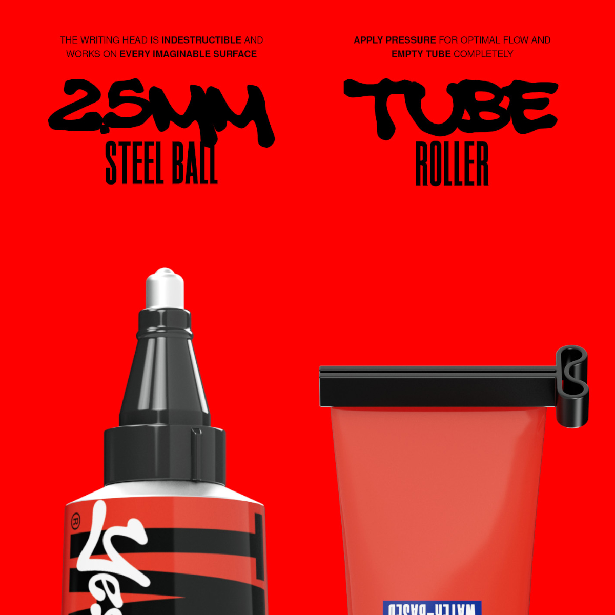 Bäder "TAGGR" Rough Surface Water Based Steelball 50ml Tubenmarker (2,5mm)