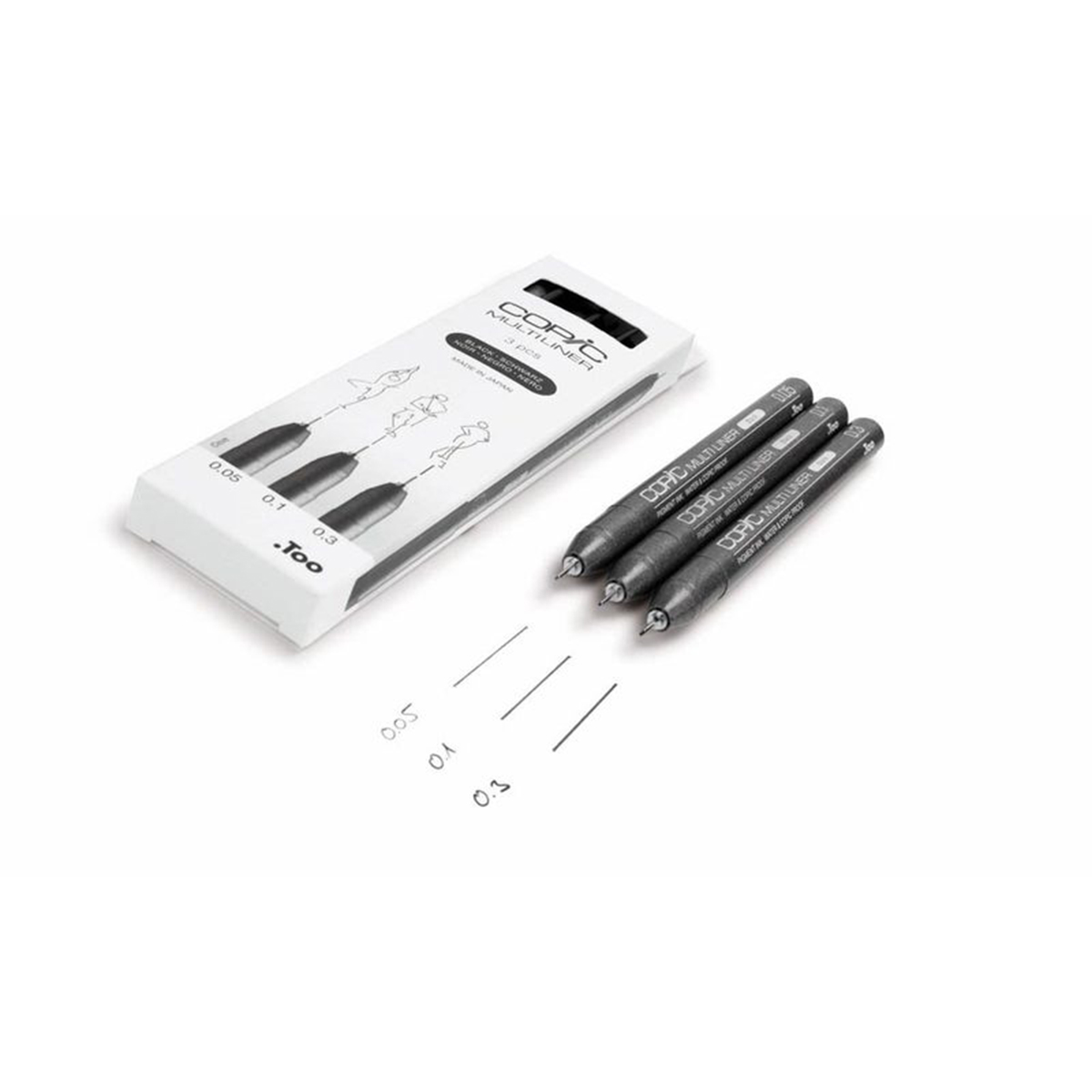 Copic "COPIC® Multiliner schwarz" 3er Set (0,05mm - 0,1mm - 0,3mm)