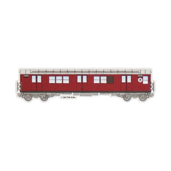 OTR Magnet "NY Subway - Burgundy" Small (14,9x3,7cm)