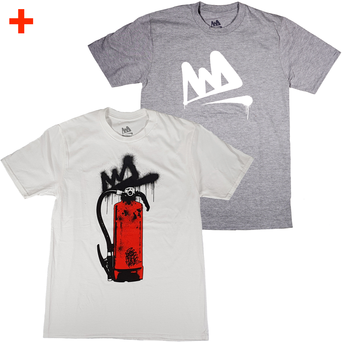 Dztroy T-Shirt "Vandalfire + Logo King" 2er Pack