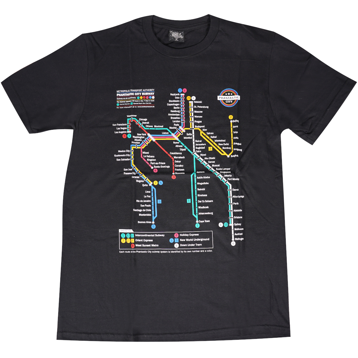 Underpressure T-Shirt "Phantastic City" Black