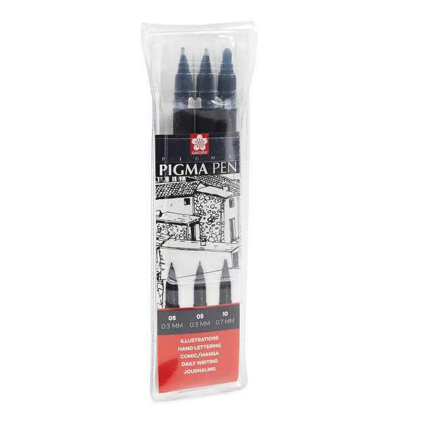 Sakura "Pigma Pen 3er Set" - Black