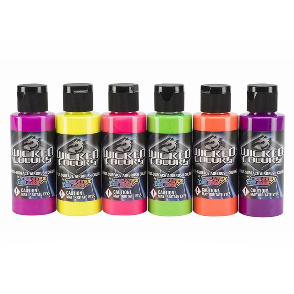 Createx "Wicked Colors - W103-00 Fluorescent Colors Set" (6x60ml)